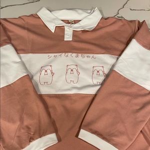 Pink bear sweater